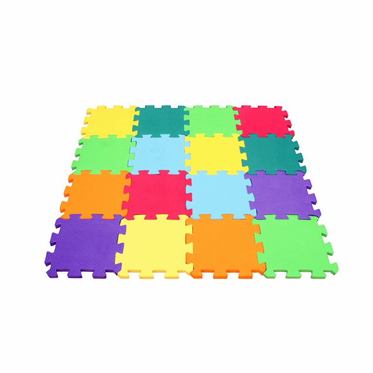 TAPETE MINI SOFT COLOR 16PC 15X15CM - Evamax